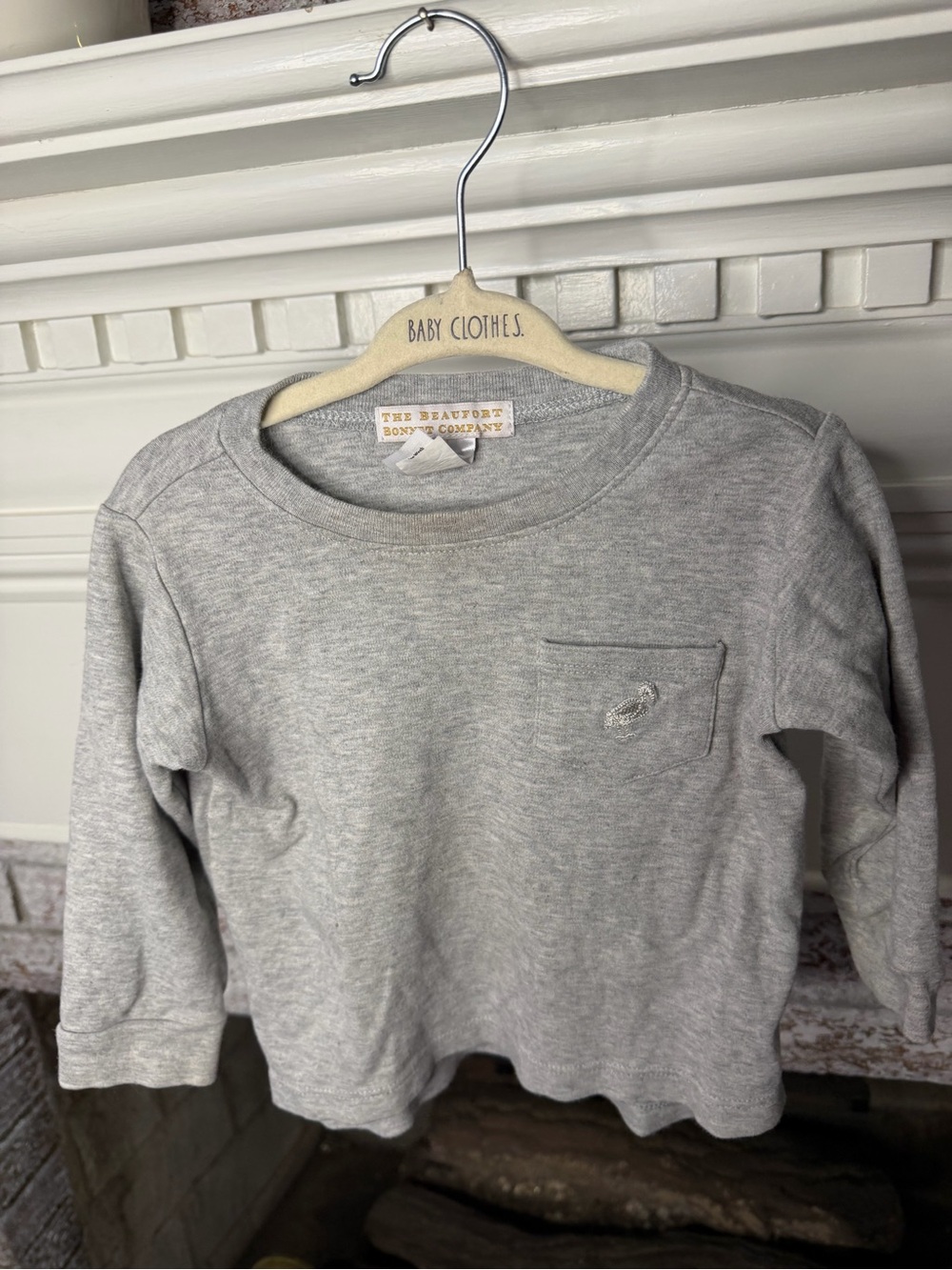 The Beaufort Bonnet Company Heather Gray Long-Sleeve Pocket Tee for Kids